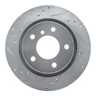 R1 Concepts EDZ-31061L Brake Rotor Drilled and Slotted Silver